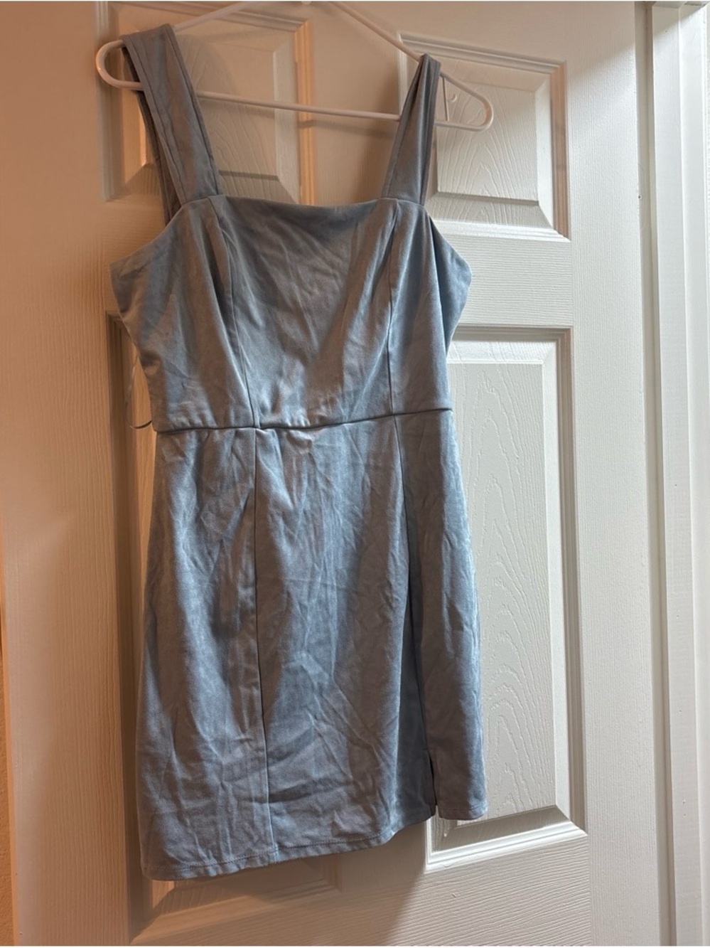 Francesca's Collections Powder Blue Square Neck Mini Dress NWT